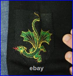 Vtg 1981 82 US Navy USS Davis DD-937 Wool Souvenir Jacket Med. Cruise Skull