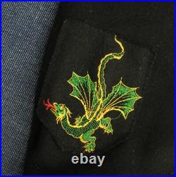 Vtg 1981 82 US Navy USS Davis DD-937 Wool Souvenir Jacket Med. Cruise Skull