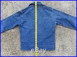 Vtg 20s US Navy Selvedge Denim Pullover USN Shirt Jacket Workwear Chore Coat 30s