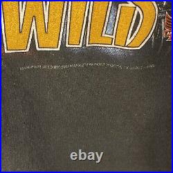 Vtg 3D Emblem Biker Hawg Wild T Shirt Eagle Single Stitch Large Bettsville Ohio