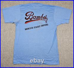 Vtg Bambu Rolling Papers Shirt Large Cheech Chong 420 Marijuana 2 Sided NOS