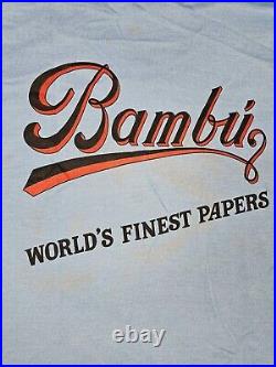 Vtg Bambu Rolling Papers Shirt Large Cheech Chong 420 Marijuana 2 Sided NOS