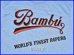 Vtg Bambu Rolling Papers Shirt Medium Cheech Chong 420 Marijuana 2 Sided NOS