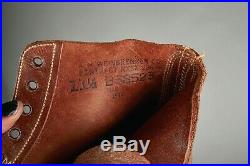 Vtg Men's NOS Deadstock WWII USN 1943 Rough Out Boondocker Boots 11.5B WW2 Shoes