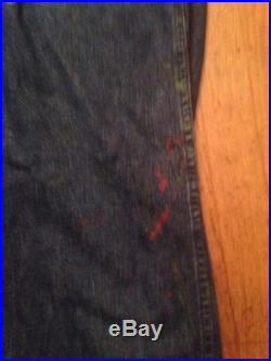 Vtg Rare US Navy WW2 Indigo Denim Stencil Dungaree Pants Trousers 32 29 usa