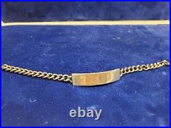 Vtg Sterling Silver United States Navy ID Bracelet 24g Jewelry