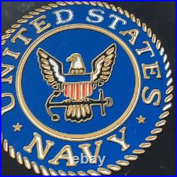 Vtg UNITED STATES NAVY Lighted Recruitment Sign 25x21