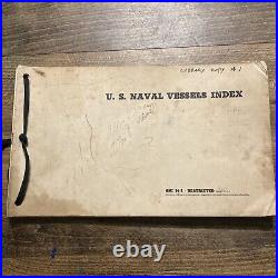 Vtg US NAVY TASK BINDER NAVAL INDEX IDENTIFICATION VESSELS 1943 WWII Restricted