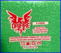 Vtg US Navy VFA-195 AZ Flight Deck Jersey Fire Resistant Green Shirt XL USA
