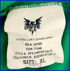 Vtg US Navy VFA-195 AZ Flight Deck Jersey Fire Resistant Green Shirt XL USA