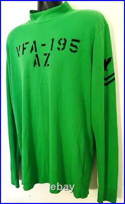 Vtg US Navy VFA-195 AZ Flight Deck Jersey Fire Resistant Green Shirt XL USA