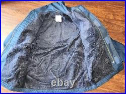 Vtg Us Navy Cold Weather Flame Resistant Class 1 Fleece Lined Deck Jacket Sz S