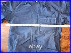 Vtg Us Navy Cold Weather Flame Resistant Class 1 Fleece Lined Deck Jacket Sz S