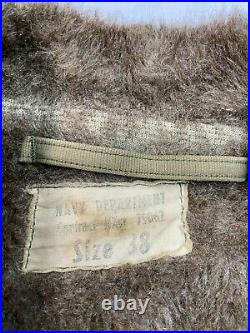 Vtg WW2 USN N1 Deck Jacket sz 38 fits S 1940s US Navy stencil 40s work coat