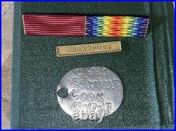 WW1 30s US Navy grouping contiuous service, Good Conduct Medal Bar USS Moody
