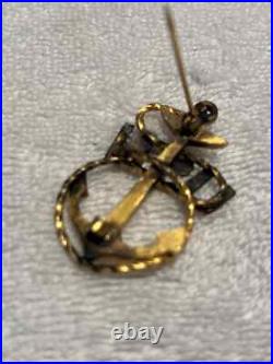 WW1 Authentic USN US Navy Chief Petty Officer CPO Cap Badge Insignia Pin- RARE