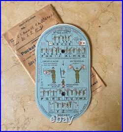 WW1 US NAVY USS H-9 SUBMARINER'S ID'd SEMAPHORE / MORSE CODE POCKET CALCULATOR