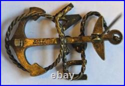 WW1 US Navy Sterling Chief's Hat Badge A. E. CO. Utica With Applied Fouling PB