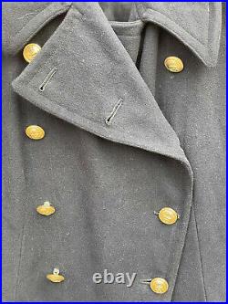 WW2 Royal Navy Officers Greatcoat Renee Bootryman Naval Uniform Military