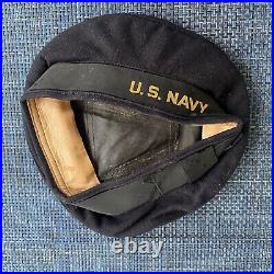 WW2 U. S. Navy Sea Eagle Wool Crackerjack Pull Over Shirt & Wool Beret Hat