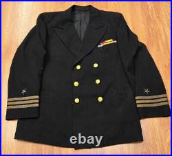 WW2 UNITED STATES NAVY Named Black JACKET