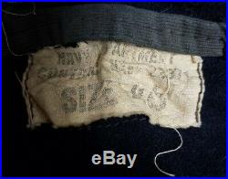 WW2 US Navy Deck Jacket Hook Closure USN, U. S. Navy Stencil Rare