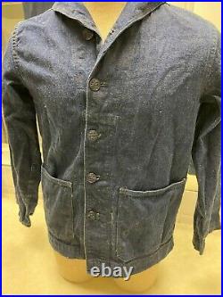 WW2 US Navy Denim Deck Chore Jacket WithStencil