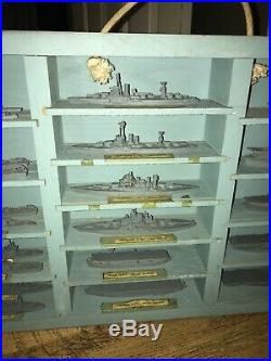 WW2 US Navy Ship Recognition Models Metal Miniature Set of 48