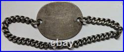 WW2 US Navy Sterling Dog Tag Bracelet Capt Stephan Boutwell Robinson USS Boise
