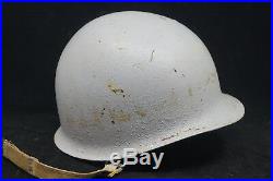 WW2 US USN Navy M1 Helmet Shell Front Seam Swivel Bale