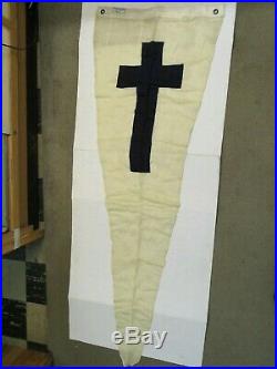 WW2 USMC Naval Chaplains Flag At Sea Church Service Pennant Dated 1943-44 USN