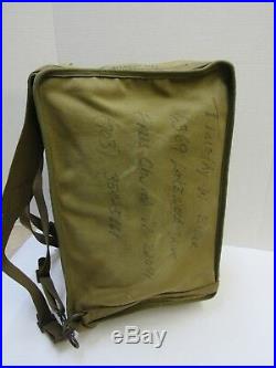WW2 USMC TBX Radio Canvas Carrying Case Type CWP 10027A Bag Pack USN US Marine