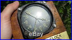WW2 USN US NAVY Military 24 Hour Hr Aircraft Airplane Clock CDIA WALTHAM F-4