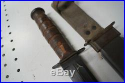 WW2 WWII USN MK 2 Camillus Fighting Knife with BM Co. Nord 6581 VP Sheath Kn1