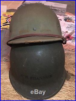 WW2 WWII USN Navy NAMED PEARL HARBOR Group Early M1 McCord Helmet HAWLEY Liner
