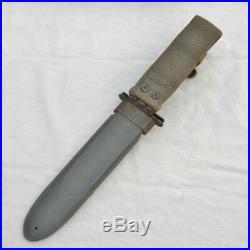 WW2 era US Navy KA-BAR USN UDT fighting knife, orig 1943 NORD scabbard SCARCE