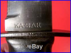 WWII Era USN Mark 2 Fighting Knife Blade Marked USMC Ka-Bar withUSN MK2 Scabbard
