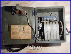 WWII Era United States Navy Kellogg Hand Crank Box Phone