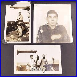 WWII Native American US Navy Soldier Photos Simon Bush on USS Glennon Destroyer