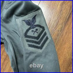 WWII Original Commodore Ratner US Navy Chief Petty Officer Gray Jacket Tomahawk