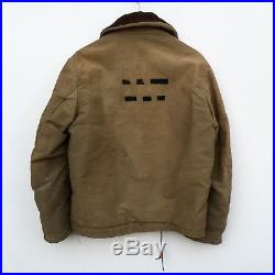 WWII Stenciled US Navy N-1 Deck Jacket Excellent Condition
