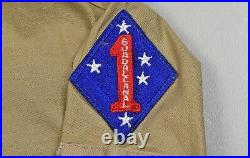 WWII U. S. NAVY CORPSMAN PHARMACISTS MATE 1st CLASS TROPICAL SHIRT 1st MAR. DIV