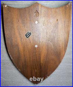 WWII U. S. Navy USS Intrepid CVS-11 Brass / Wood Wall Hanging Plaque 9 x 7