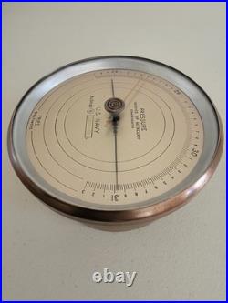 WWII US Navy Barometer Friez Baltimore Antique Pressure Inches gauge