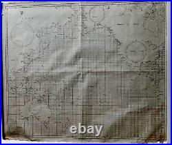 WWII US Navy Hydrographic Confidential Map Of The East Part Of Hawaii 1942 Vtg