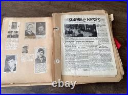 WWII US Navy Sailor Scrapbook Photos Letters Menus Booklets Documents England