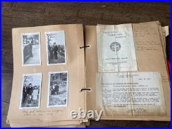 WWII US Navy Sailor Scrapbook Photos Letters Menus Booklets Documents England