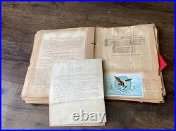 WWII US Navy Sailor Scrapbook Photos Letters Menus Booklets Documents England