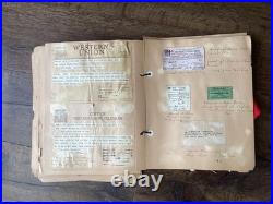 WWII US Navy Sailor Scrapbook Photos Letters Menus Booklets Documents England