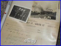 WWII US Navy Stenciled N4 Deck Jacket Seabees Group Papers Photos MK1 Colonial